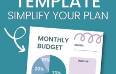 Free 70-20-10 Monthly Budget Rule Template. Printable Budget Sheets. with regard to Budget 70 20 10 Printable