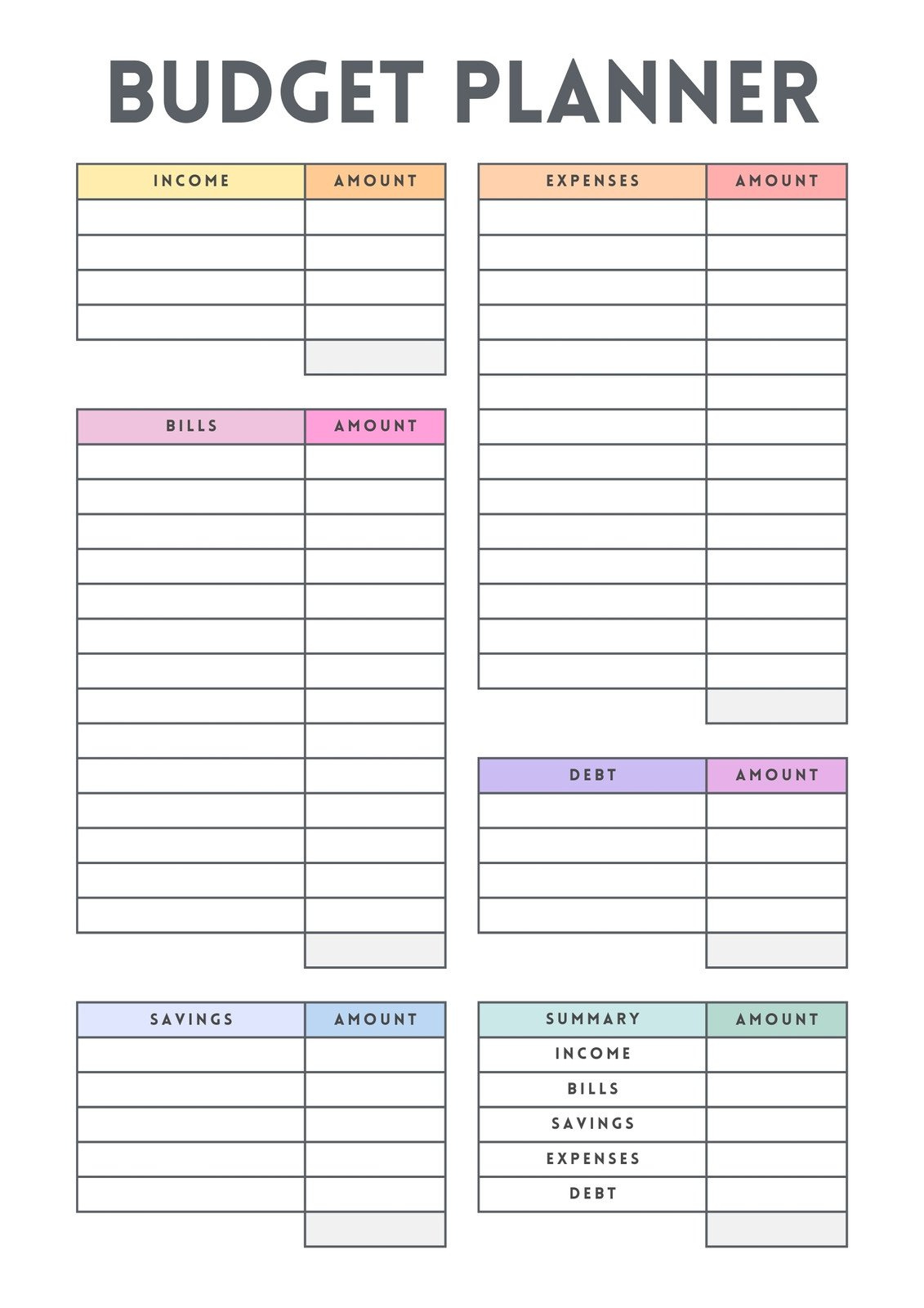 Free And Customizable Budget Templates for Weekly Budget Tracker Worksheet