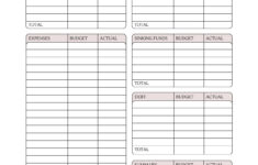 Free And Customizable Budget Templates in Free Weekly Budgeting Worksheets