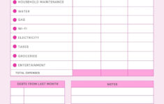 Free And Customizable Budget Templates inside Monthly Household Budget Worksheet