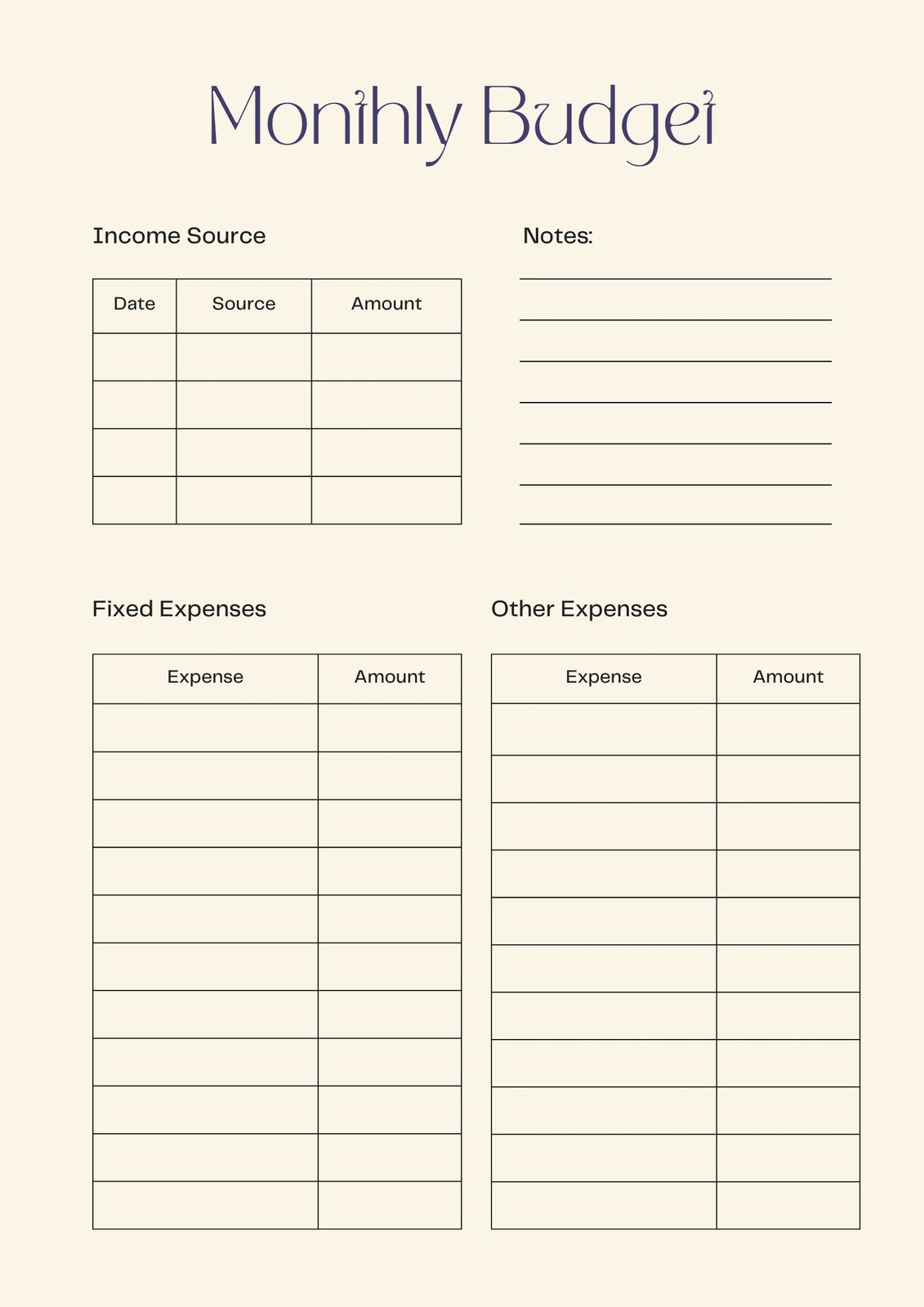 Free And Customizable Budget Templates intended for Printable Budget Worksheet Template