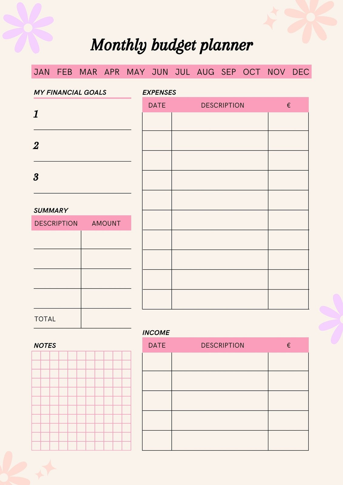 Free And Customizable Budget Templates within Template Free Beginner Printable Budget Worksheet