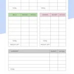 Free Biweekly Minimalistic Budget Template In Google Slides And Throughout Free Biweekly Budget Worksheet