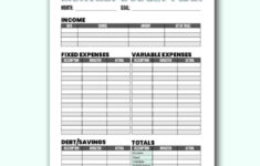 Free Blank Budget Worksheet Printables To Take Charge Of Your Finances in Free Printable Monthly Household Budget Worksheet