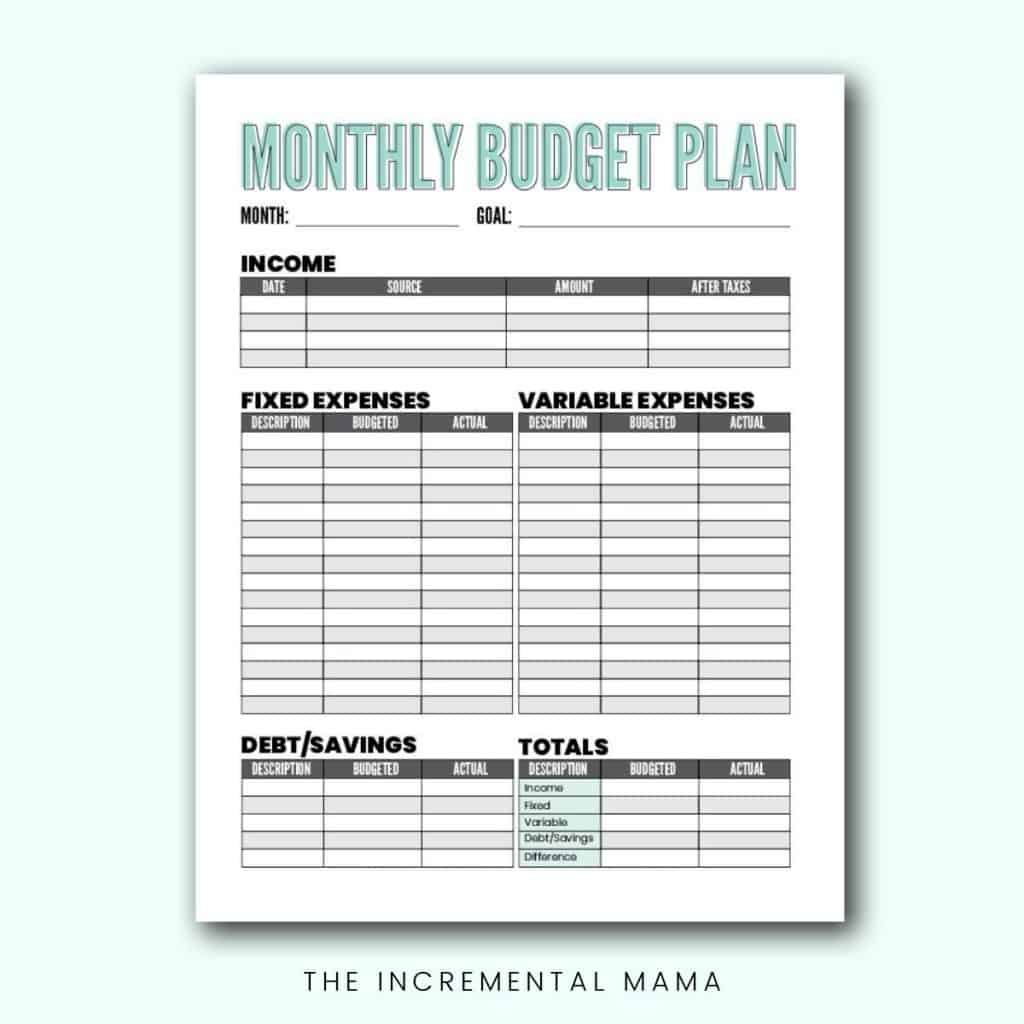 Free Blank Budget Worksheet Printables To Take Charge Of Your Finances in Free Printable Monthly Household Budget Worksheet