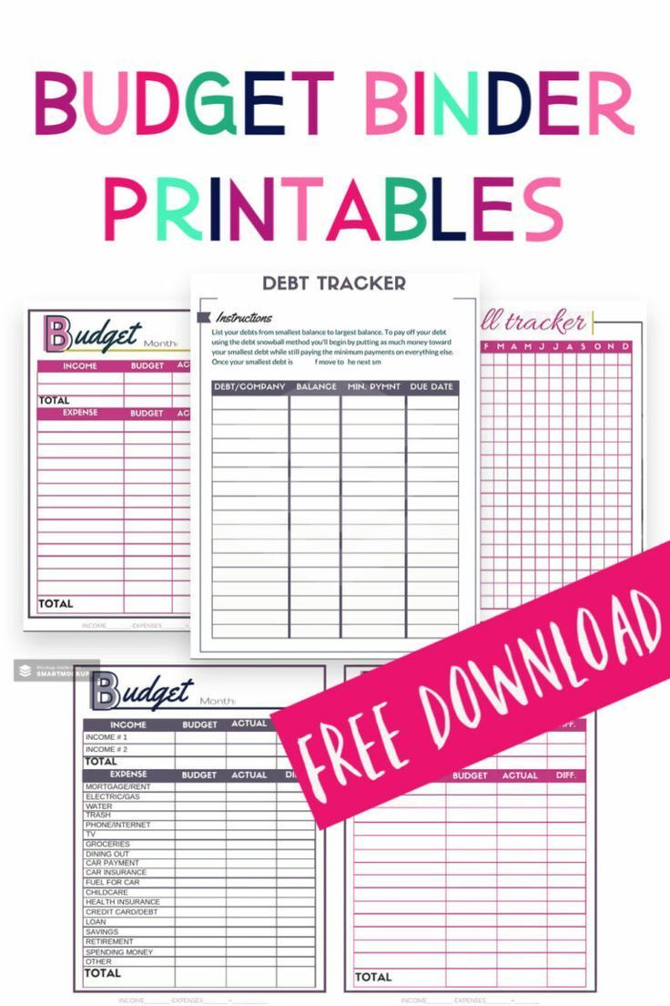 Free Budget Binder Printables. Budget Worksheet, Expense Tracker pertaining to Monthly Budget For Single Mom Worksheet