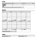 Free Budget Sheet Template | Printable And Editable For Bi Weekly Budget Worksheet