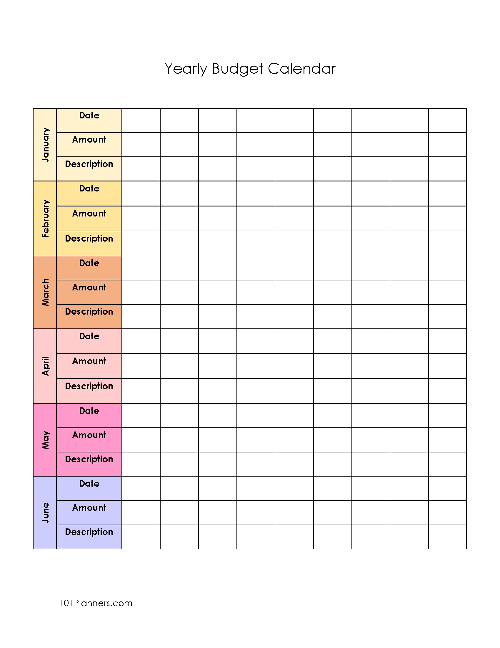 Free Budget Sheet Template | Printable And Editable intended for Printable Yearly Budget Worksheet