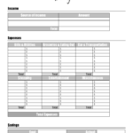 Free Budget Sheet Template | Printable And Editable Regarding Blank Household Budget Worksheet