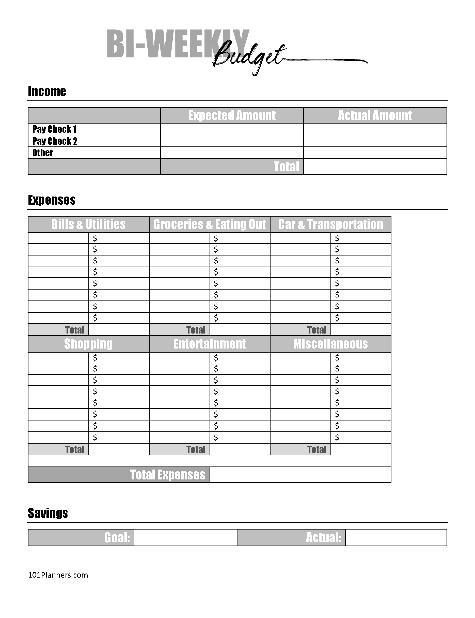 Free Budget Sheet Template | Printable And Editable throughout Bi Monthly Budget Worksheet
