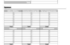 Free Budget Sheet Template | Printable And Editable throughout Budget Worksheet Free