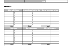 Free Budget Sheet Template | Printable And Editable within Bi-Weekly Budget Worksheet Printable