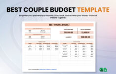 Free Budget Templates, Editable And Printable with regard to Budget Worksheet For Married Couple