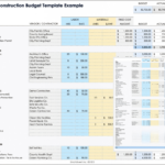 Free Construction Budget Templates: All Formats & Projects Intended For New Homeowner Budget Worksheet