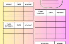 Free Download Printable Monthly Budget Planner Pdf Templates in Simple Budgeting Worksheets For Kids