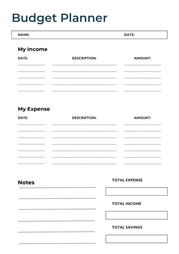 Best Free Printable Budget Worksheet Free Download