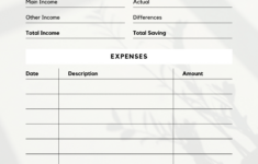 Free Download Printable Monthly Budget Planner Pdf Templates throughout Free Household Budget Worksheet Free Download