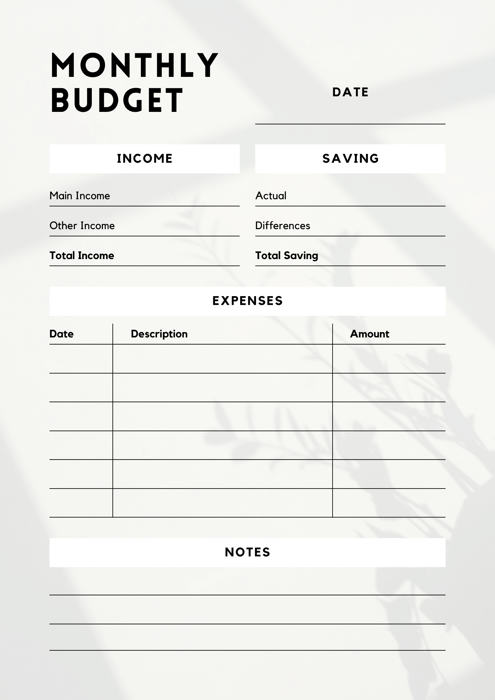 Free Download Printable Monthly Budget Planner Pdf Templates throughout Free Household Budget Worksheet Free Download