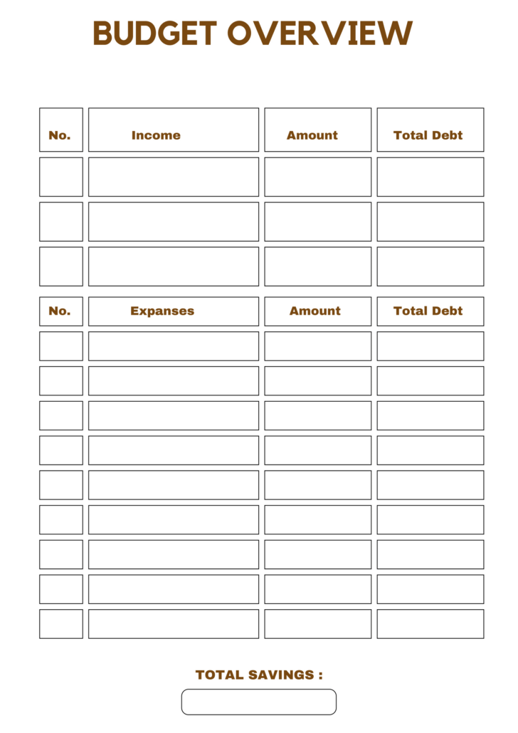 Budgeting Worksheets For Seniors