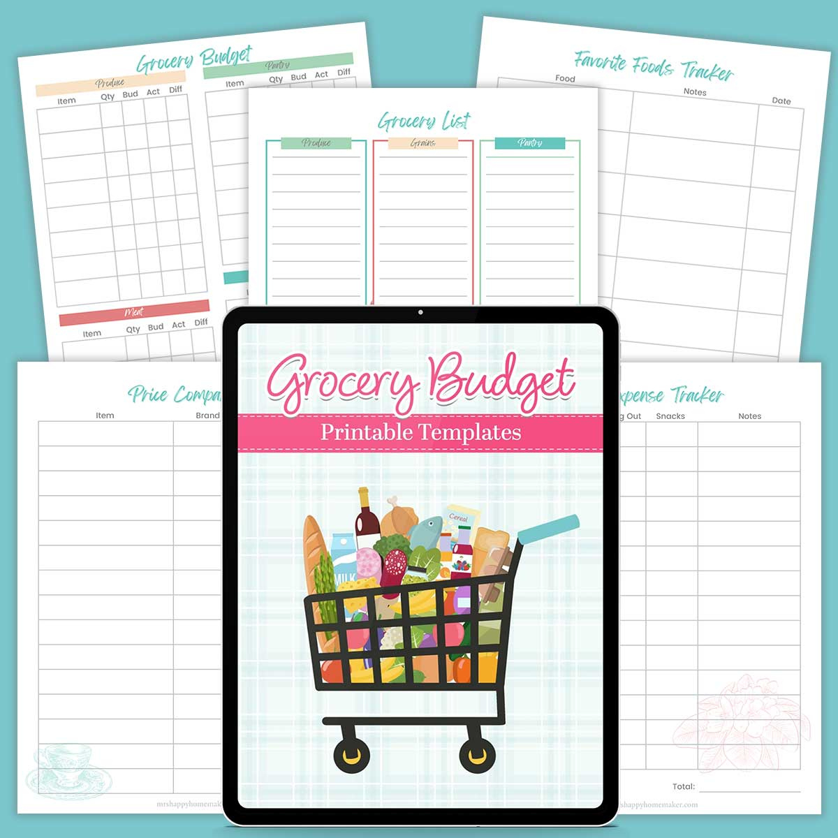 Free Grocery Budget Template To Save Money On Groceries with Printable Grocery Budget Worksheet