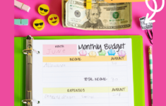 Free Monthly Budget Printable For Kids - Carrie Elle intended for Kids Budget Sheets Printable