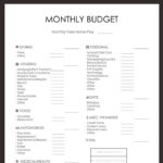 Free Monthly Budget Printable Worksheet With Regard To Free Printable Budget Worksheet Dave Ramsey