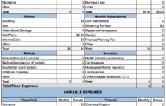 Free Personal Expense Worksheet – Millennial Wealth, Llc intended for Fixed And Variable Budget Worksheet