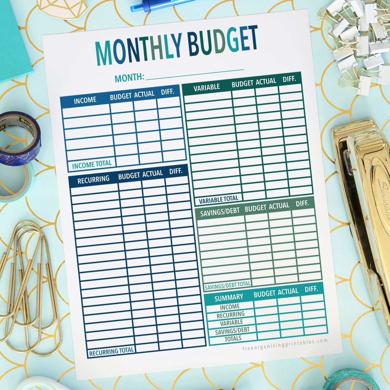 Free Printable Budget Worksheet | Free Organizing Printables regarding Free Printable Low Income Budget Beginner Printable Budget Worksheet