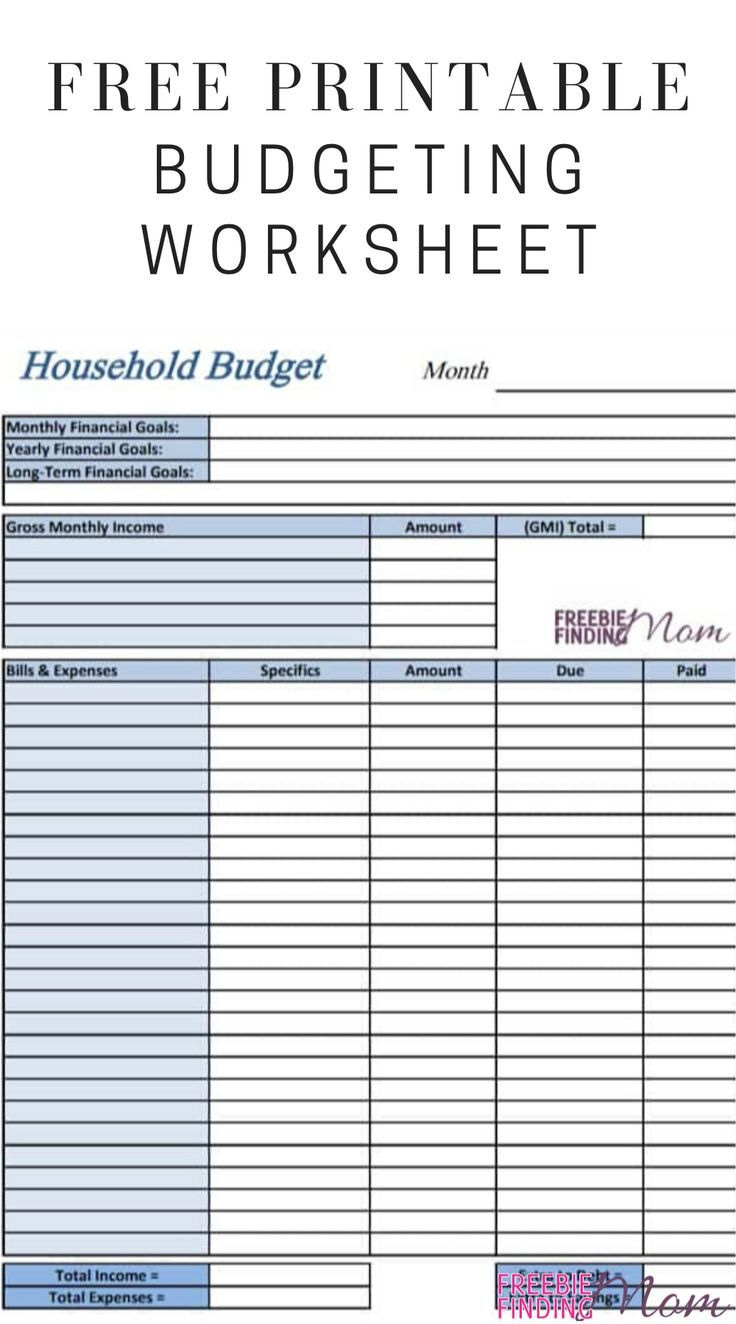 Free Printable Budget Worksheet in Low Income Budget Worksheet