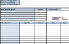 Free Printable Budget Worksheet inside Printable Budgeting Worksheets For Students