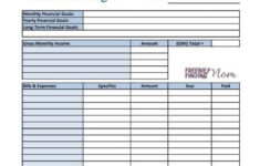 Free Printable Budget Worksheet pertaining to Budgeting Worksheets