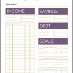 Free Printable Monthly Budget Template In Monthly Budget Worksheet Free