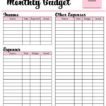 Free Printable Monthly Budget Template: Track Income & Expenses With Regard To Frugal Living Budget Worksheet