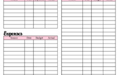 Free Printable Monthly Budget Template: Track Income &amp; Expenses with regard to Frugal Living Budget Worksheet