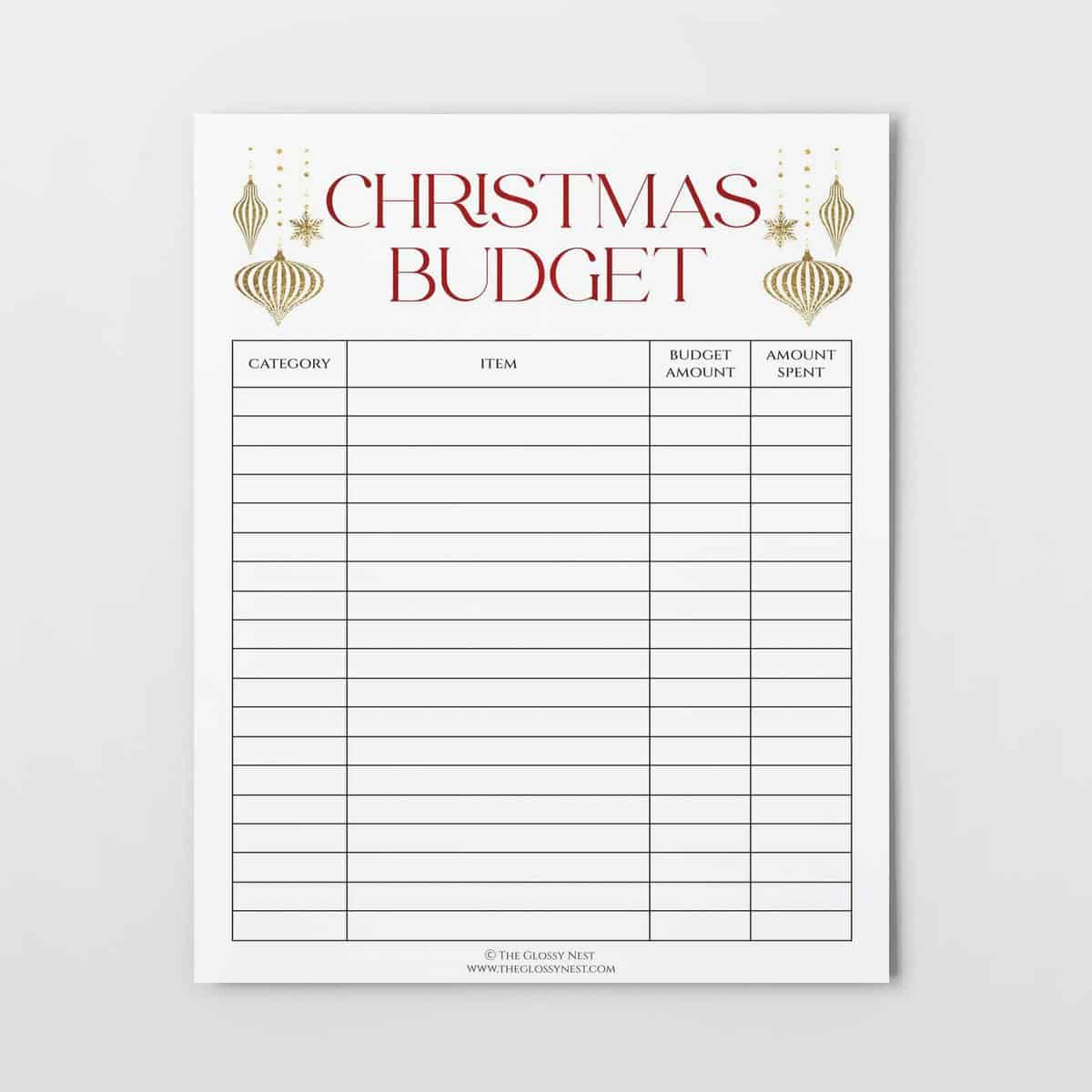 Free Printable!} Save Money With This Christmas Budget Printable in Budgeting For Christmas Worksheet