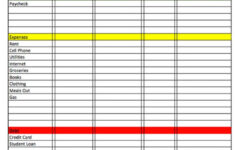 Free Printables with regard to Young Adult Budgeting Worksheet