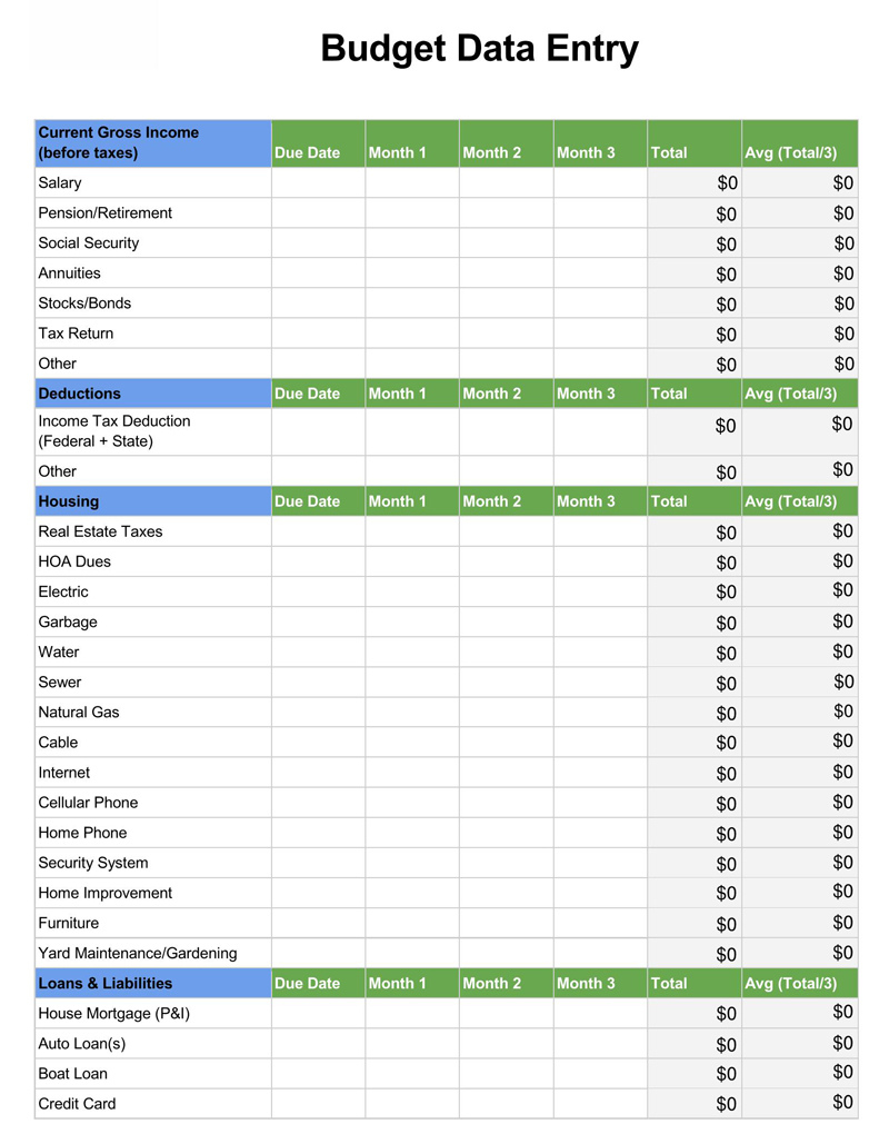 Free Retirement Budget Worksheets | (Guide+Examples) within Budget Worksheet For Retirement