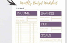Free Simple Monthly Budget Template with Basic Student Budget Worksheet Answers