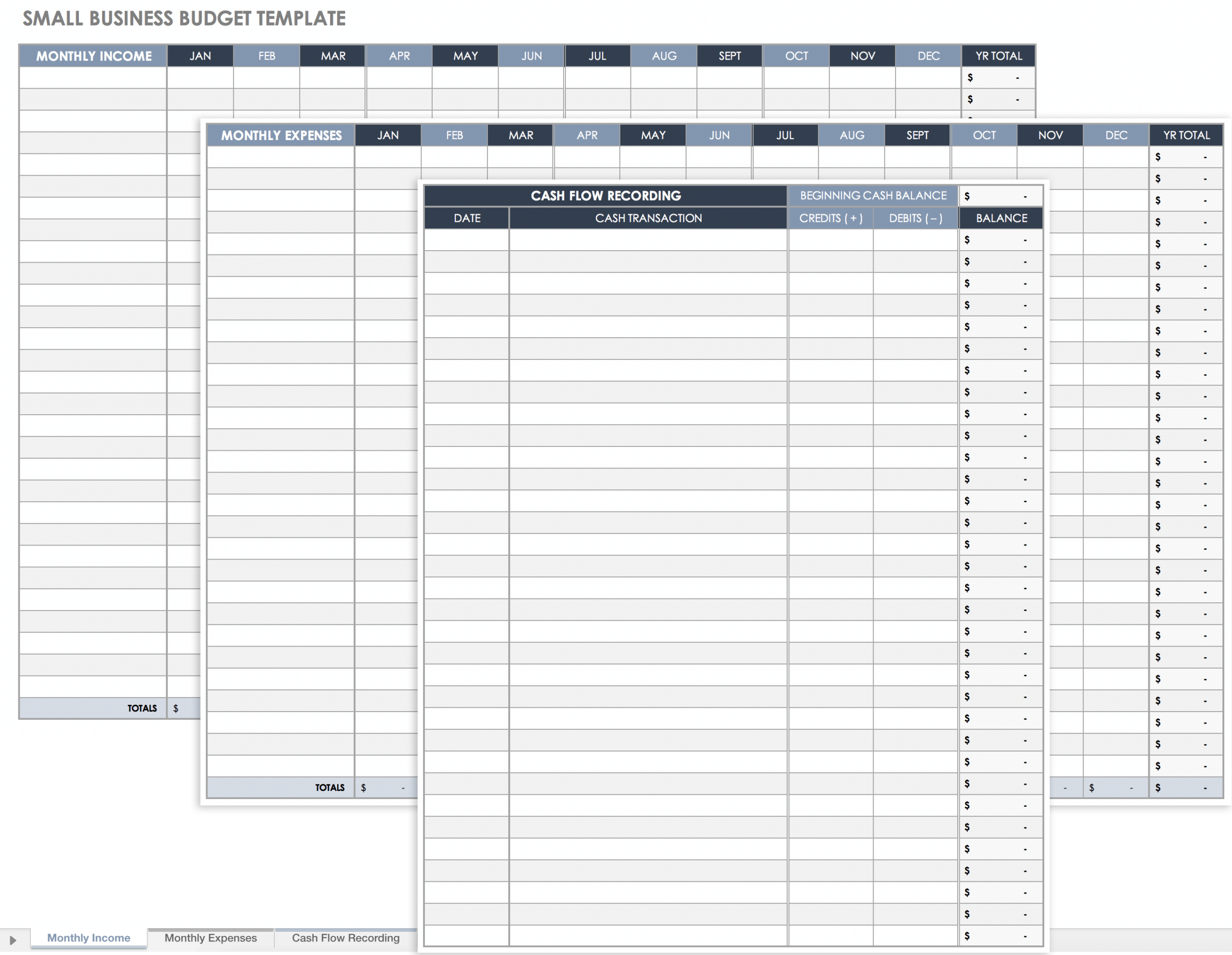 Free Small Business Bookkeeping Templates | Smartsheet in Monthly Small Business Budget Worksheet