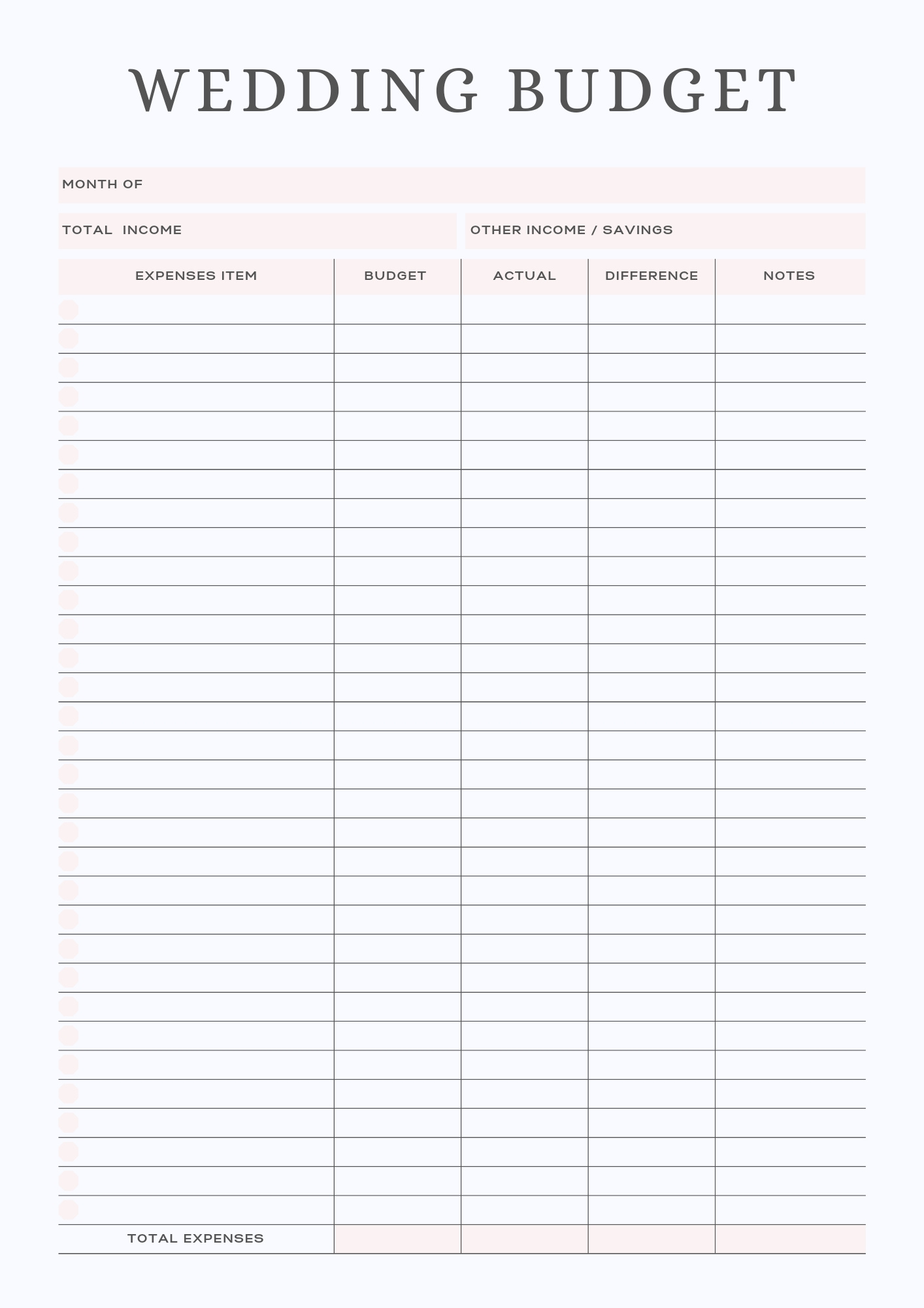 Free Wedding Budget Checklist And Guide ~ Kiss The Bride Magazine with Blank Wedding Budget Worksheet