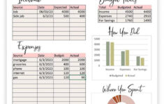 Frugal Fitz Designs in Frugal Living Budget Worksheet