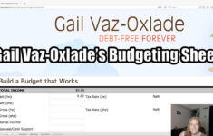 Gail Vax-Oxlade'S Budgeting Sheet | Freckle Finance - Youtube intended for Gail Vaz-Oxlade Budget Worksheet