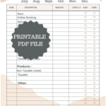 Hairstylist Printable Monthly Expense Sheet Tracker, Small Regarding Hair Salon Budget Worksheet