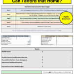 Home Buying Budget Template, How Much House Can I Afford? A In Home Buyer Budget Worksheet