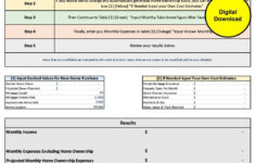 Home Buying Budget Template, How Much House Can I Afford? A in Home Buyer Budget Worksheet