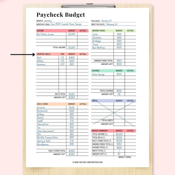 Salary-Based Budgeting Worksheet Salary-Based Budgeting Worksheet
