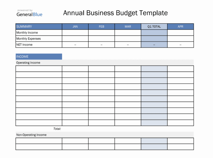Simple Budget Worksheet Template