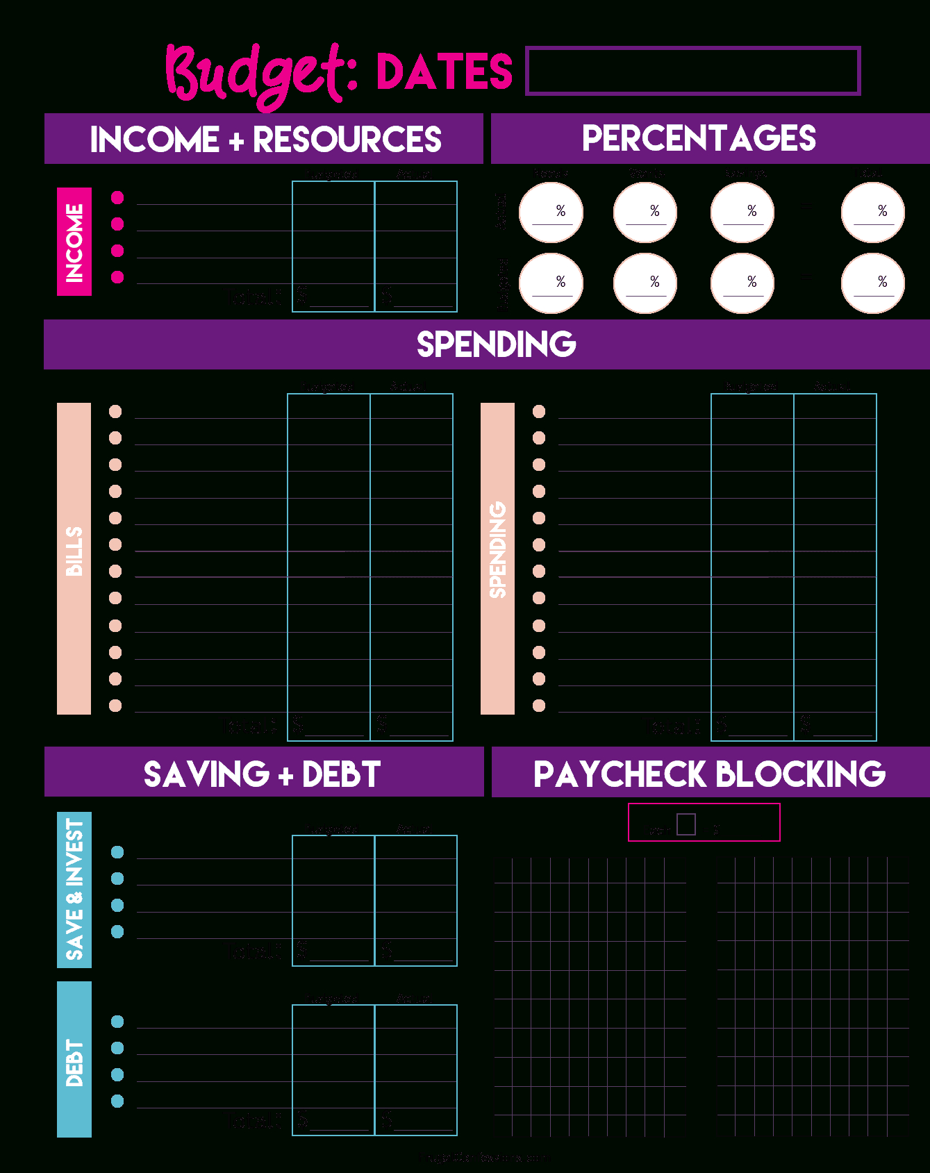 How To Fill Out A Budget Sheet (Simple Tutorial With Paycheck for Rework A Budget Worksheet