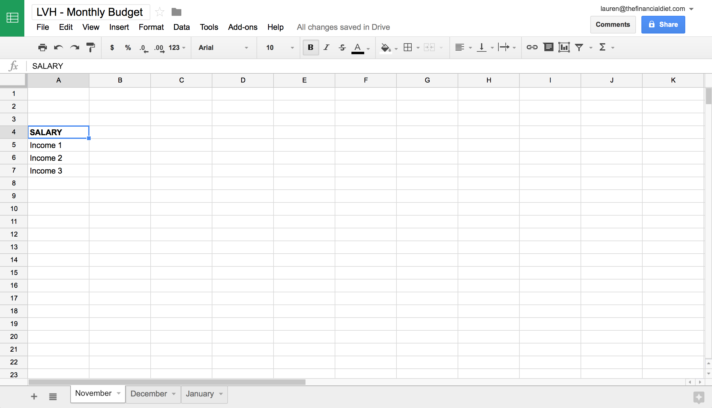 How To Make A Budget Spreadsheet In 10 Easy Steps regarding Til Debt Do Us Part Budget Worksheet Download