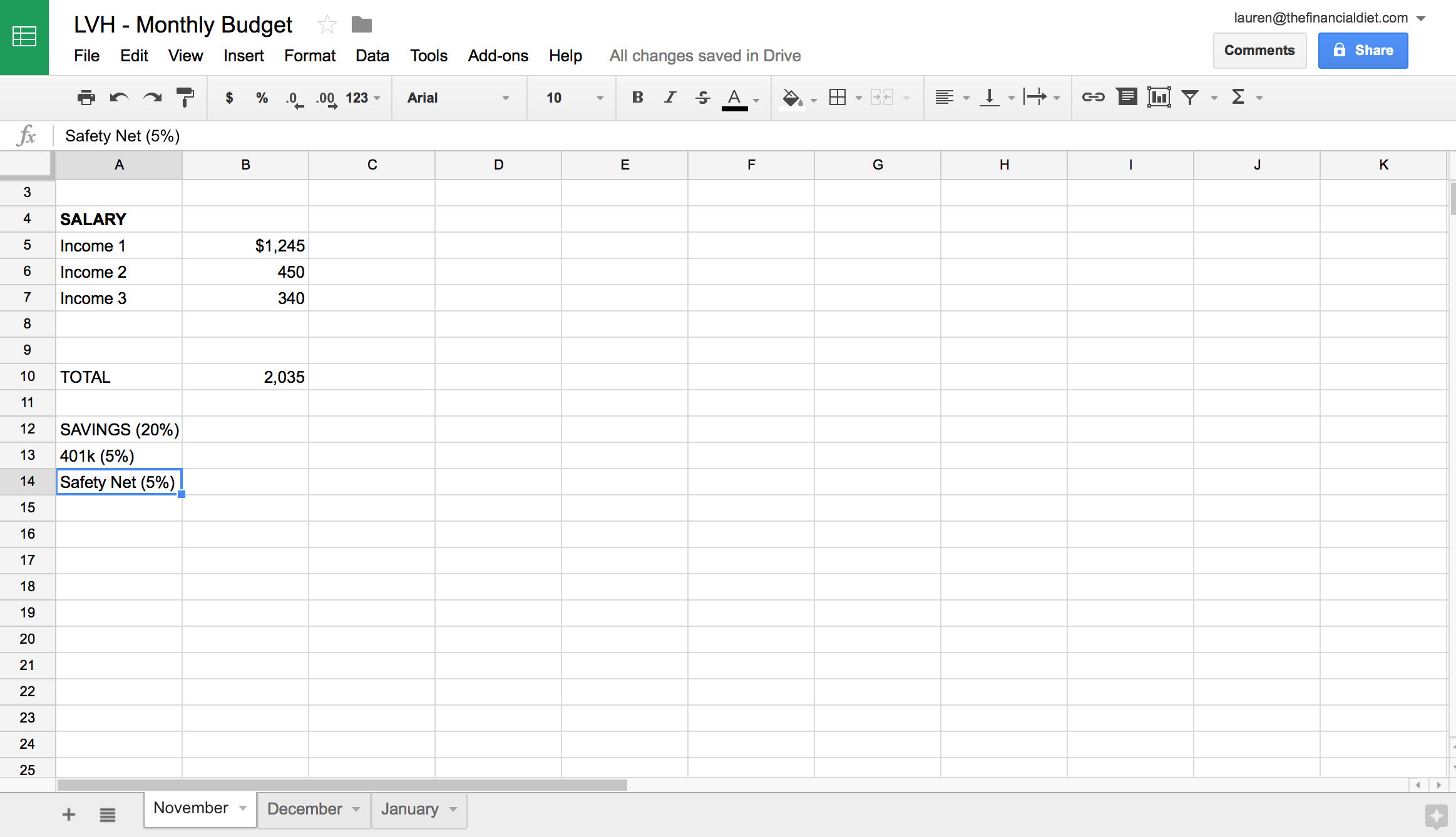 How To Make A Budget Spreadsheet In 10 Easy Steps with regard to Setting Up a Budget Worksheet